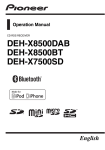 Pioneer DEH-X7500SD User's Manual