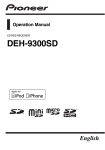 Pioneer DEH-9300SD User's Manual