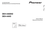 Pioneer DEH-4400HD User's Manual