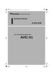 Pioneer AVIC X1 Hardware manual