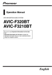 Pioneer F320 Operation Manual