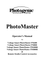 Photogenic Professional Lighting PM800R User's Manual