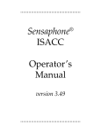 Phonetics Sensaphone ISACC 5000 User's Manual