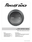 Phoenix Gold Speaker RX110 User's Manual