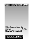 Philips VRX463 User's Manual
