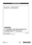 Philips TDA2549 User's Manual