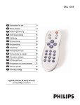 Philips SRU 1018 User's Manual