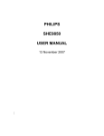 Philips SHE9850 User's Manual