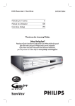 Philips DVDR7250H User's Manual