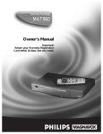Philips MAGNAVOX MAT960 User's Manual