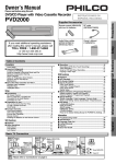 Philco PVD2000 User's Manual