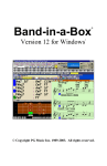 PG Music Band in a Box - 2012 (Windows) Upgrade Manual