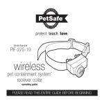 Petsafe PIF-275-19 User's Manual