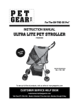 PetGear Ultra Lite Stroller User's Manual