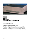 Perreaux PMF1550 User's Manual