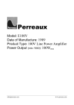 Perreaux E100V User's Manual