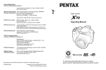 Pentax X70 User's Manual