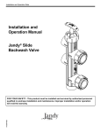 Pentair Slide Backwash Valve User's Manual