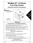 Pentair MiniMax NT LN User's Manual