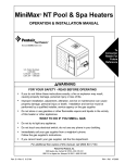 Pentair MiniMax 200 User's Manual