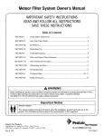 Pentair METEOR U78-767P User's Manual