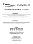 Pentair HP 1000 User's Manual