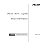 Pelco DX8000-UPDVD User's Manual