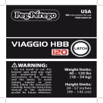 Peg Perego Viaggio HBB 120 USA User's Manual