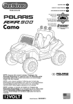 Peg Perego Polaris RZR 900 Camo Use and Care Manual User's Manual