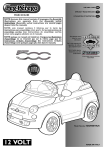 Peg Perego Fiat 500 User's Manual