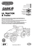 Peg Perego Case IH Lil Tractor & Trailer User's Manual