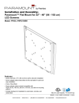 Peerless Industries PARAMOUNT PF632 User's Manual