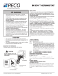Pecoware Thermostat TC170 User's Manual