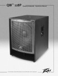 Peavey QW 118P User's Manual