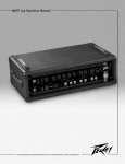 Peavey Max 700 Bass Amplifier Head Max 700 User's Manual