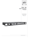 Peavey Electronics Stereo System VSX 48 User's Manual