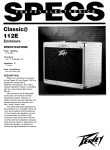 Peavey Classic 112E User's Manual