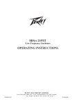 Peavey 215XT User's Manual