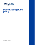 PayPal Website Payments Standard - 2012 - Button Manager API (NVP) User Guide