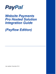 PayPal Website Payments Pro - 2011 - Hosted Solution Integration Guide