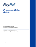PayPal Processor - 2009 Setup Guide