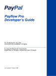 PayPal Payflow Pro - 2008 Developer's Guide