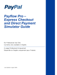 PayPal Payflow Pro - 2006 - Express Checkout and Direct Payment Simulator User Guide