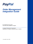 PayPal Order Management - 2008 Integration Guide