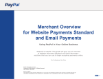 PayPal Merchant - 2006 - Website Payments Standard and Email Payments Overview