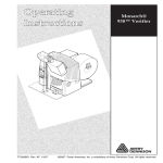 Paxar Monarch Verifier 938 User's Manual