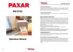 Paxar MO 9742 User's Manual