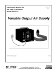 PASCO Specialty & Mfg. SF-9216 User's Manual