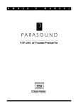 Parasound P/SP-1500 User's Manual