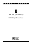 Parasound P/DD-1500 User's Manual
